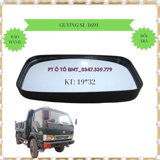Gương chiếu hậu xe tải, xe ben thaco 4 tấn, 6 tấn, mã gương SL1691 bắt táo, kích thước L320*b190