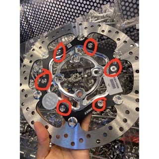 Ốc 6li dù âm 8li dù âm đầu col gắn lòng đĩa KTM