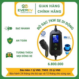 Combo bộ sạc 7kW di động SE Plus và vật tư lắp đặt, sạc nhanh cho xe ô tô điện Vinfast