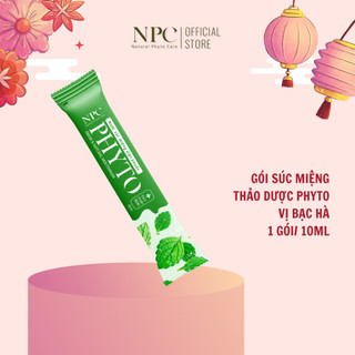 Nước súc miệng Phyto gói 10ml diệt khuẩn 99.9% tinh dầu bạc hà