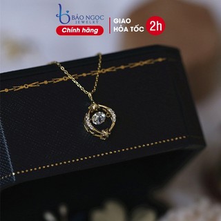 Dây chuyền bạc s925 mặt quả trám mạ vàng 14k cao cấp xinh xắn dễ thương - DB2825 - Bảo Ngọc Jewelry
