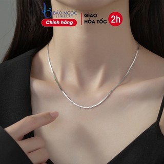 Dây chuyền bạc nữ 925 dây xích xoắn đôi phong cách cá tính thời trang - DC2815 - Bảo Ngọc Jewelry