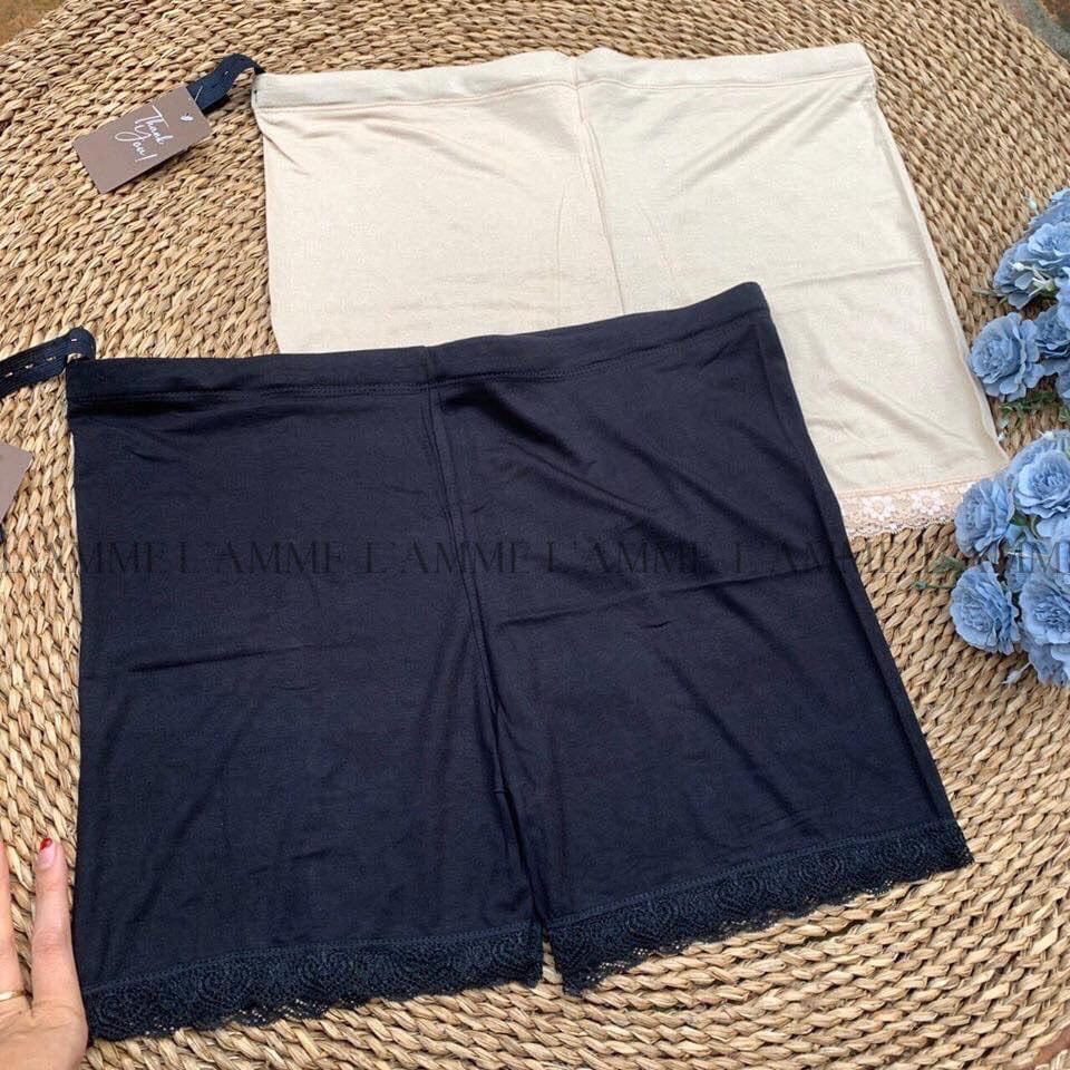 Quần lót LAMBIE mặc trong váy ngắn bảo hộ vải thun cotton thông thoáng mềm mại không cấn mông