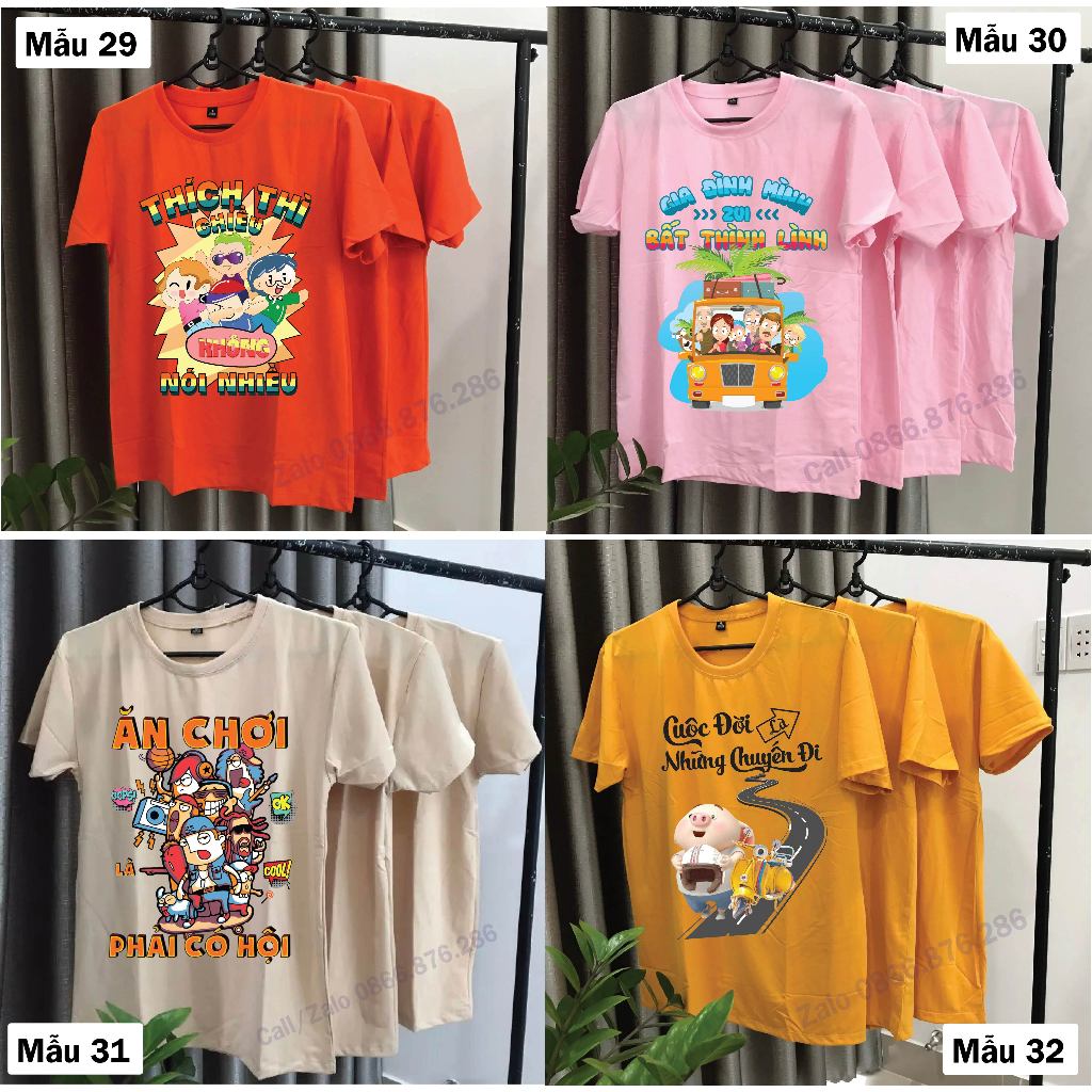 Áo Thun Unisex, áo sự kiện giá rẻ, áo thun nhóm, áo phông team building, áo du lịch biển HOT mẫu 25-36