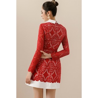 Đầm thiết kế cao cấp Isabella sang trọng thời thượng chất liệu ren chỉ thương hiệu DeTHEIA
