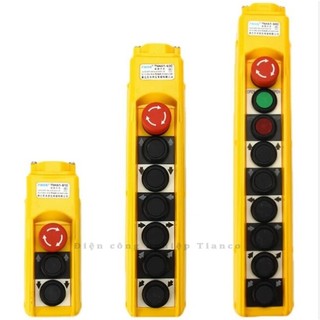Tay bấm điều khiển cầu trục Nút nhấn cần cẩu chống mưa có chức năng dừng khẩn cấp