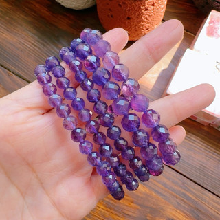 Một HẠT LẺ đá thạch anh tím thiên nhiên, Charm hạt xỏ vòng, Handmade, Macrame