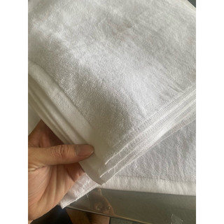 (60gr) Khăn mặt, khăn tay trắng khách sạn, nhà nghỉ 34x34 cm