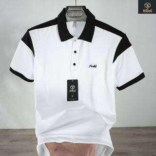 Áo Polo Nam,Áo cổ bẻ cộc tay vải cotton cá sấu Thêu chữ Hidoli