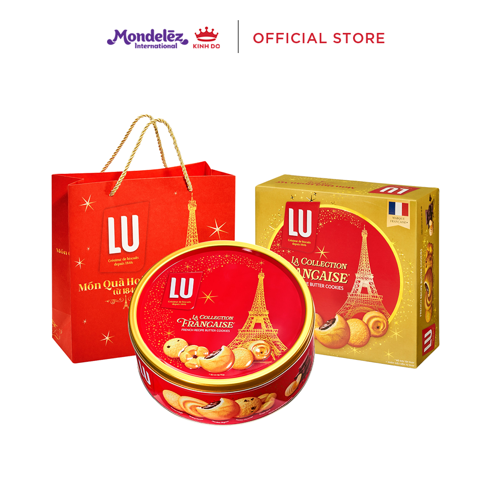 ( HẾT TẾT SALE 54%)_)Bánh quy bơ thập cẩm kinh đô LU 708 g