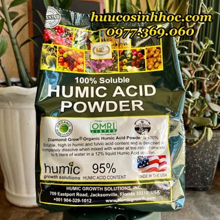 Humic Acid Powder 95% Mỹ - Kích ra rễ, Kéo đọt, Nâng pH, Hạ phèn, nhập khẩu trực tiếp từ USA dạng bột 1kg