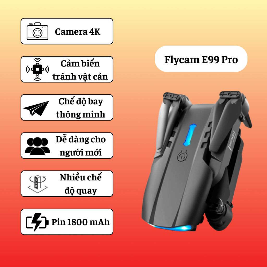 Flycam E99 Max Camera Kép 4K, Fly Cam Mini Giá Rẻ Có Cảm Biến Chống Va Chạm, Fly Cam Cho Người Mới | BigBuy360 - bigbuy360.vn