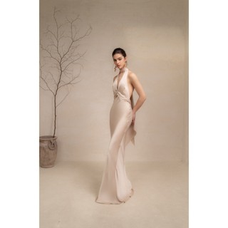 [KISSERINE] BLANCHE SILK DRESS - Đầm lụa dài - Đầm lụa dự tiệc - Đầm lụa thiể kế.