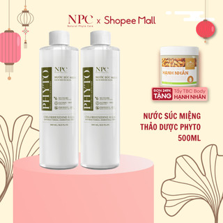 COMBO 2 chai nước súc miệng Phyto làm sạch, khử hôi miệng, tinh dầu thiên nhiên 500ml/chai - NPC PHAR