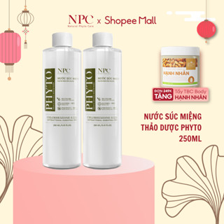 COMBO 2 Chai Nước Súc Miệng Phyto Tinh Dầu Thiên Nhiên Làm Sạch Răng Miệng, Khử Hôi Miệng, Hơi Thở Thơm Mát 250ml