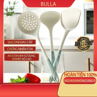 Dụng cụ nhà bếp bằng silicon chịu nhiệt cao cấp, an toàn chuẩn FDA - Sét 3 món dụng cụ chế biến nấu ăn silicon cao cấp
