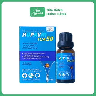 Dung dịch hupavir tca 50% xanh chấm mụn sùi hpv, mụn cơm, mụn 10ml