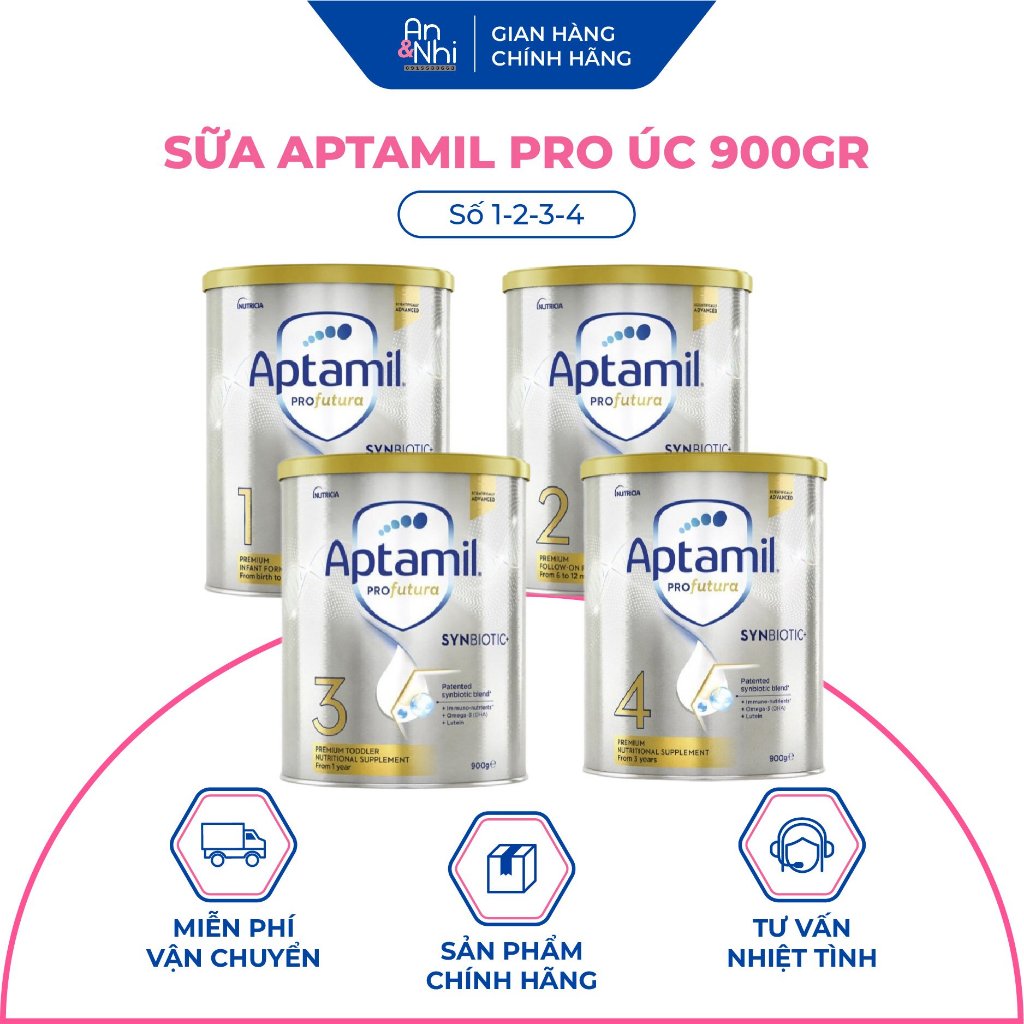 Sữa APTAMIL PRO ÚC 900gr số 1-2-3-4