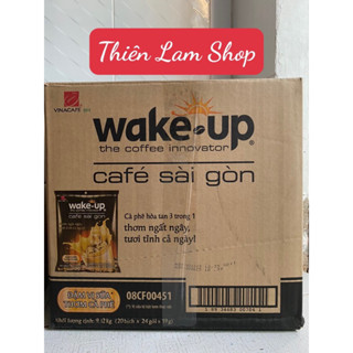 (NGUYÊN THÙNG) Cà phê Wake up Sài Gòn thùng 20 bịch*24 gói