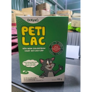 Dr.Kyan - Sữa bột dinh dưỡng PETILAC - Bổ sung sữa non Colostrum & Chất xơ cao cấp cho mèo 100g Mèo lúc lắc