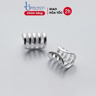Bông tai bạc nữ 925 xoắn ốc (2 kiểu dáng) - B2524 - Bảo Ngọc Jewelry