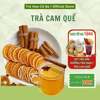 Trà cam quế hoa hồng, trà thảo mộc hỗ trợ thải độc mát gan, giảm cân hộp 30 gói đẹp da, chống lão hóa trà hoa cô ba