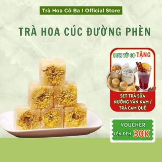 Trà hoa cúc đường phèn, trà thảo mộc hoa cúc mật ong, thanh nhiệt giải độc cơ thể, ngủ ngon Trà Hoa Cô Ba 500gr