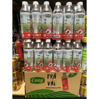 Combo 6chai trà cozy vải chai 455ml