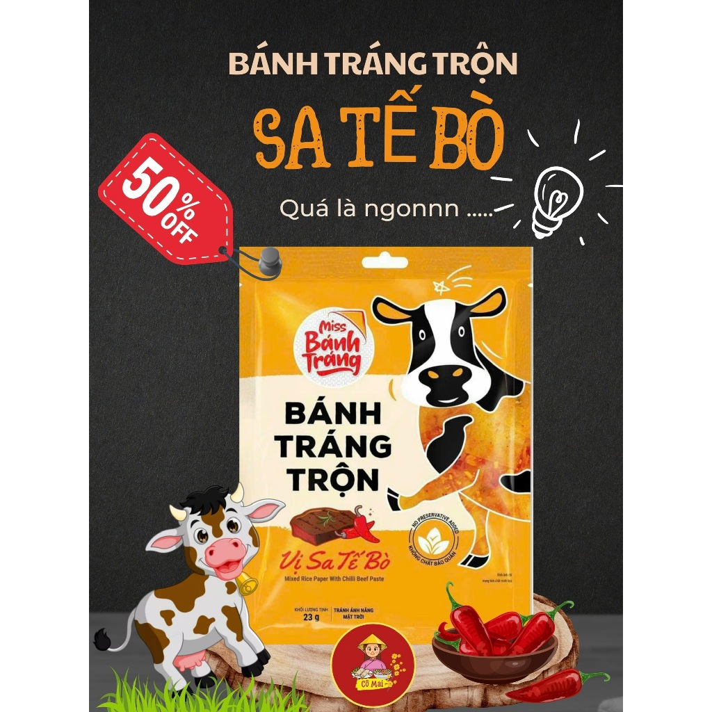 [SALE] Miss Bánh Tráng Trộn Mini - Bánh Tráng Miss Nhiều Vị Thơm Ngon - Đồ Ăn Vặt Ngon 20g / 23g