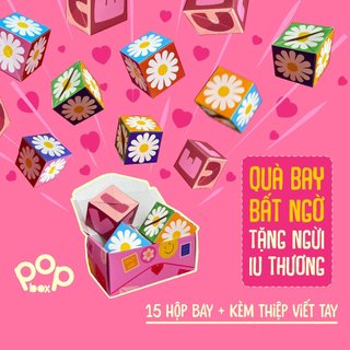 Hộp quà bay bất ngờ tặng người yêu thương Pop Box 16 cube bay, quà tặng bất ngờ lãng mạn