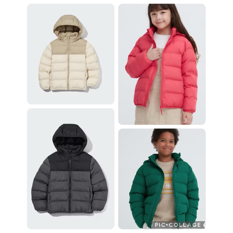 Áo khoác phao trẻ em Uni qlo Kids PUFFTECH Áo Parka 2023