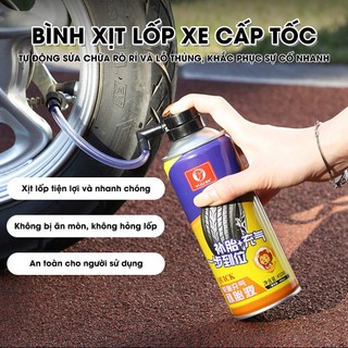 Bình xịt vá lốp khẩn cấp dành cho xe máy ô tô siêu tiện lợi nhanh chóng an toàn không hư hại ăn mòn