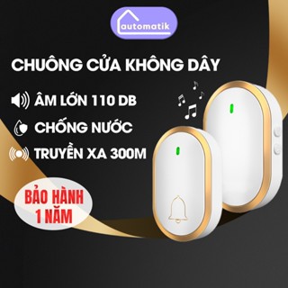Chuông Cửa Không Dây Automatik Thông Minh, Chuông Khách, Chống Nước, Cổng, Cho Người Già, Truyền Xa 300m Cực Nhạy