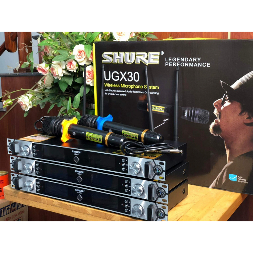 Micro Hát Karaoke SHURE UGX 30 Chuyên Nghiệp - Bộ Micro Không Dây Shure UGX 30 - Micro Hát Karaoke