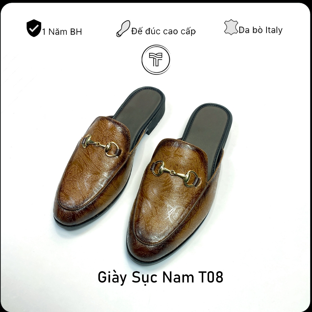 Giày Sục Nam Da Bò Cao Cấp THING , Sục Nam Trẻ Đế Cao Su Đúc Thời Trang Hot Trend | BigBuy360 - bigbuy360.vn