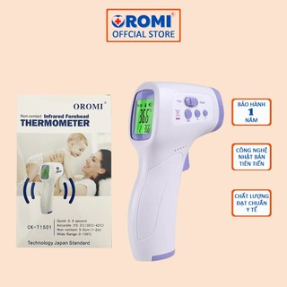 Nhiệt kế điện tử hồng ngoại OROMI CK-T1501 - Máy đo thân nhiệt - Hàng chính hãng
