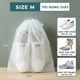 Túi Đựng Bảo Quản Giày Dép Chống Ố Vàng, Bụi Bặm, Ẩm, Nấm Mốc Có Dây Rút