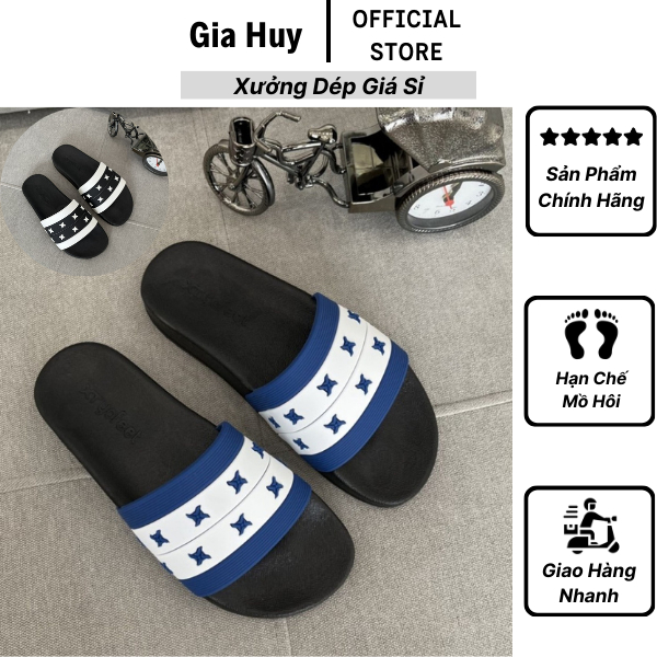 Dép Nam Nữ Quai Ngang Kẻ Màu Mã XT-13 Thương Hiệu XT YOFEET - Gia Huy OFFICIAL