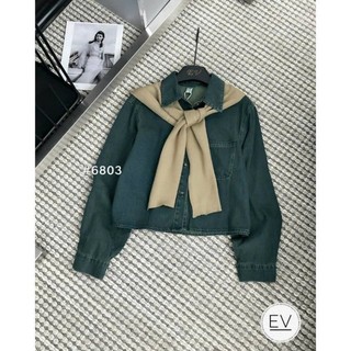 Áo sơ mi kiểu phối khăn siêu xinh