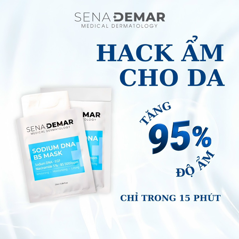 Mặt nạ mask b5 senademar dưỡng trắng da hạn dùng 2027