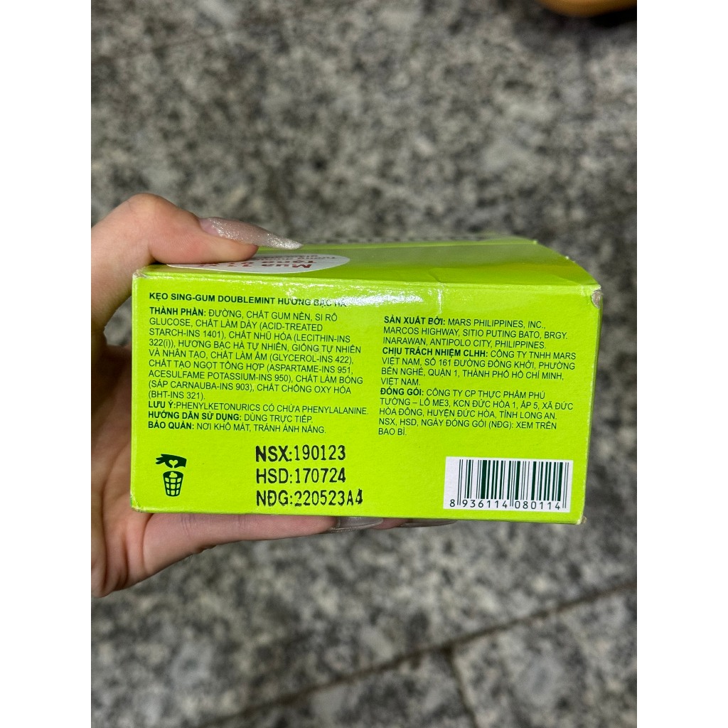 Kẹo Sing-gum Doublemint Hương Bạc Hà