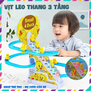 Vịt leo cầu thang, đồ chơi con vịt leo cầu thang tự động lên xuống có đèn và âm nhạc vui nhộn cho trẻ sơ sinh và trẻ nhỏ
