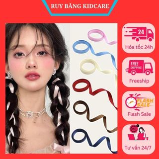 Dây ruy băng tết tóc nhiều màu dây buộc tóc sợi duy băng lụa cho nàng thêm xinh