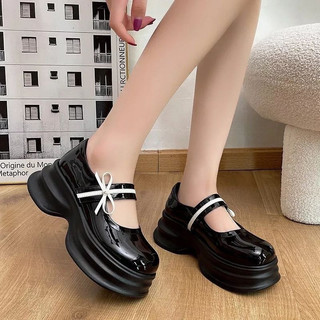 [NOWSHIP] Giày Lolita Nữ Búp Bê Phong Cách Hàn Quốc đế bằng cao cute quai cài ngang da bóng/mờ mới xinh đẹp mũi tròn hot