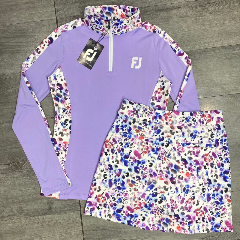Set tennis,golf,thể thao nữ - Set áo tay dài + chân váy FJ