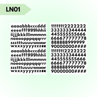 Sticker trang trí sổ - letters & numbers - nhãn dán chữ & số