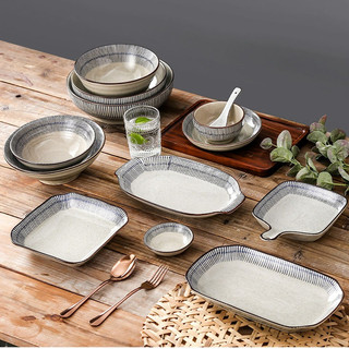 Tách lẻ bộ bát đĩa men tiêu cổ tráng men cao cấp sang trọng GOSUMI
