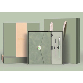 [Quà tặng tốt nghiệp] Combo sổ tay bìa tra trơn hoạ tiết nắp gập, cẩm thạch kèm bút, ruột, hộp và túi thích hợp làm quà