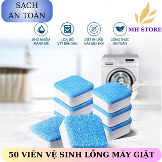 [ 50 Viên ] Viên tẩy lồng giặt - Viên tẩy khử mùi hôi lồng máy giặt vệ sinh cặn bẩn - Diệt khuẩn - Bảo vệ gia đình