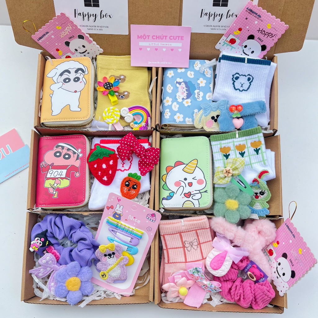 Set quà tặng 8/3 phụ kiện theo màu hồng, xanh lá, vàng.. cho nữ, bạn gái tặng ngày lễ, kỉ niệm, sinh nhật, valentine